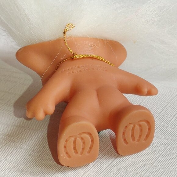 Vintage UNEEDA WISHNIK TROLL Doll 3" - DOUBLE HORSESHOE White Hair 1960s - Picture 4 of 4